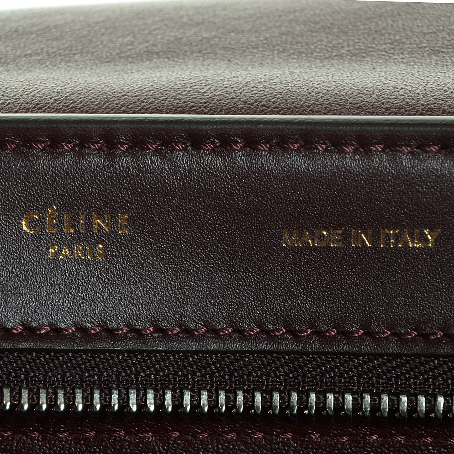 Celine Python and Calfskin Medium Tri-Color Trapeze Wine 7 of 9