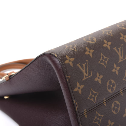 Louis Vuitton Calfskin Monogram Fold Tote MM Black Wine Cream 7 of 11