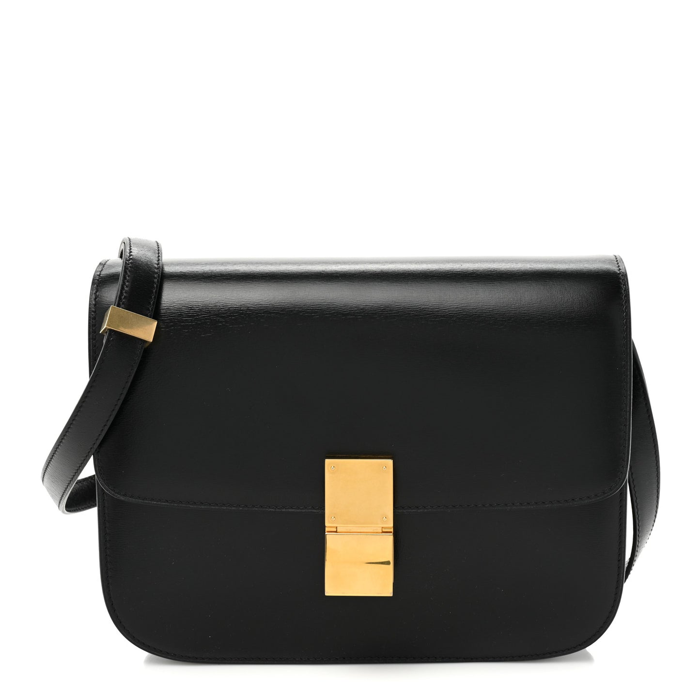 Box Calfskin Medium Classic Box Flap Black