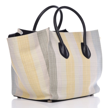 Celine Cotton Canvas Striped Medium Phantom Luggage 3 of 8