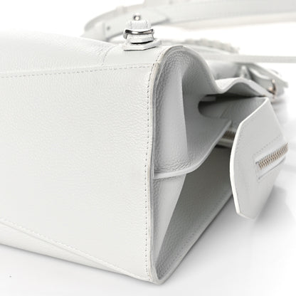 Balenciaga Grained Calfskin Neo Classic Silver Hardware S City White 8 of 8