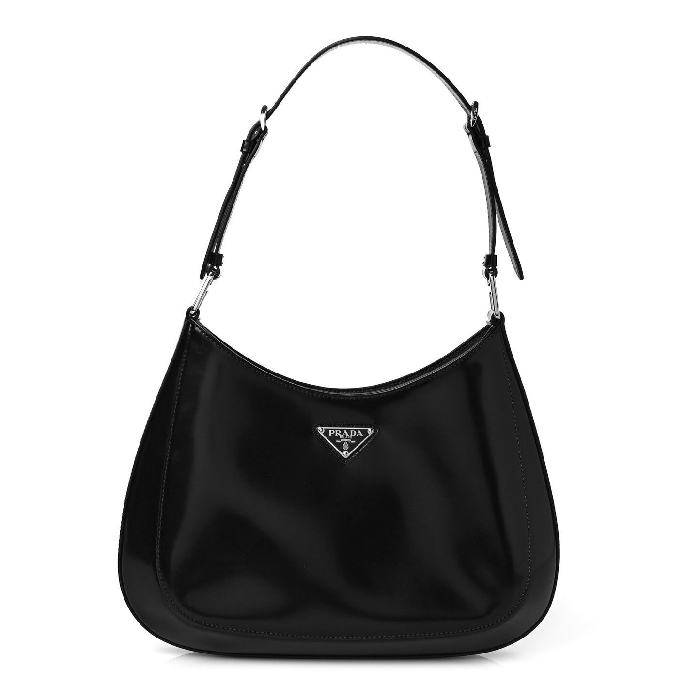 Spazzolato Cleo Adjustable Strap Shoulder Bag Black