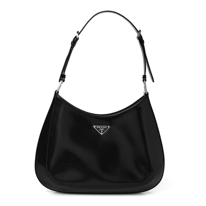 Prada Spazzolato Cleo Adjustable Strap Shoulder Bag Black 1 of 9