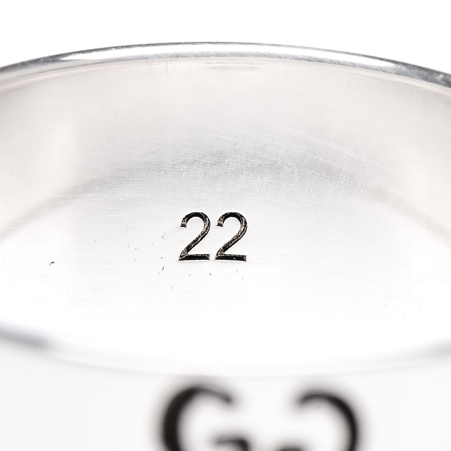 Sterling Silver GucciGhost Hamlet Skull Band Ring 62 10