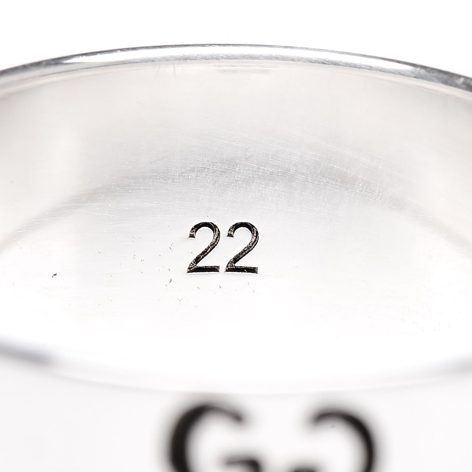 Gucci Sterling Silver GucciGhost Hamlet Skull Band Ring 62 10 4 of 6