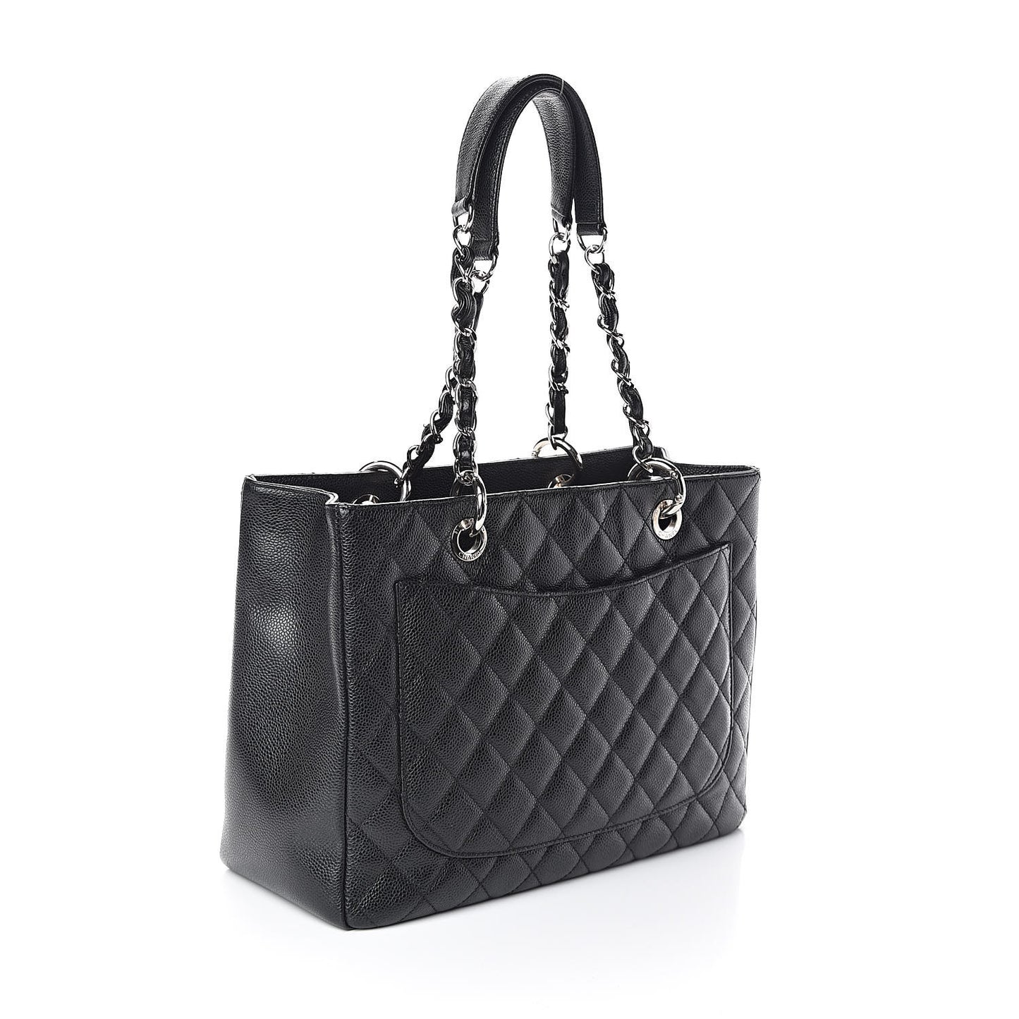 Caviar Quilted Grand Shopping Tote GST Black