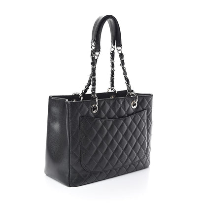 Chanel Caviar Quilted Grand Shopping Tote GST Black 3 of 10