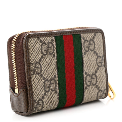 Gucci GG Supreme Monogram Web Ophidia Playing Card Case Beige New Acero 3 of 8
