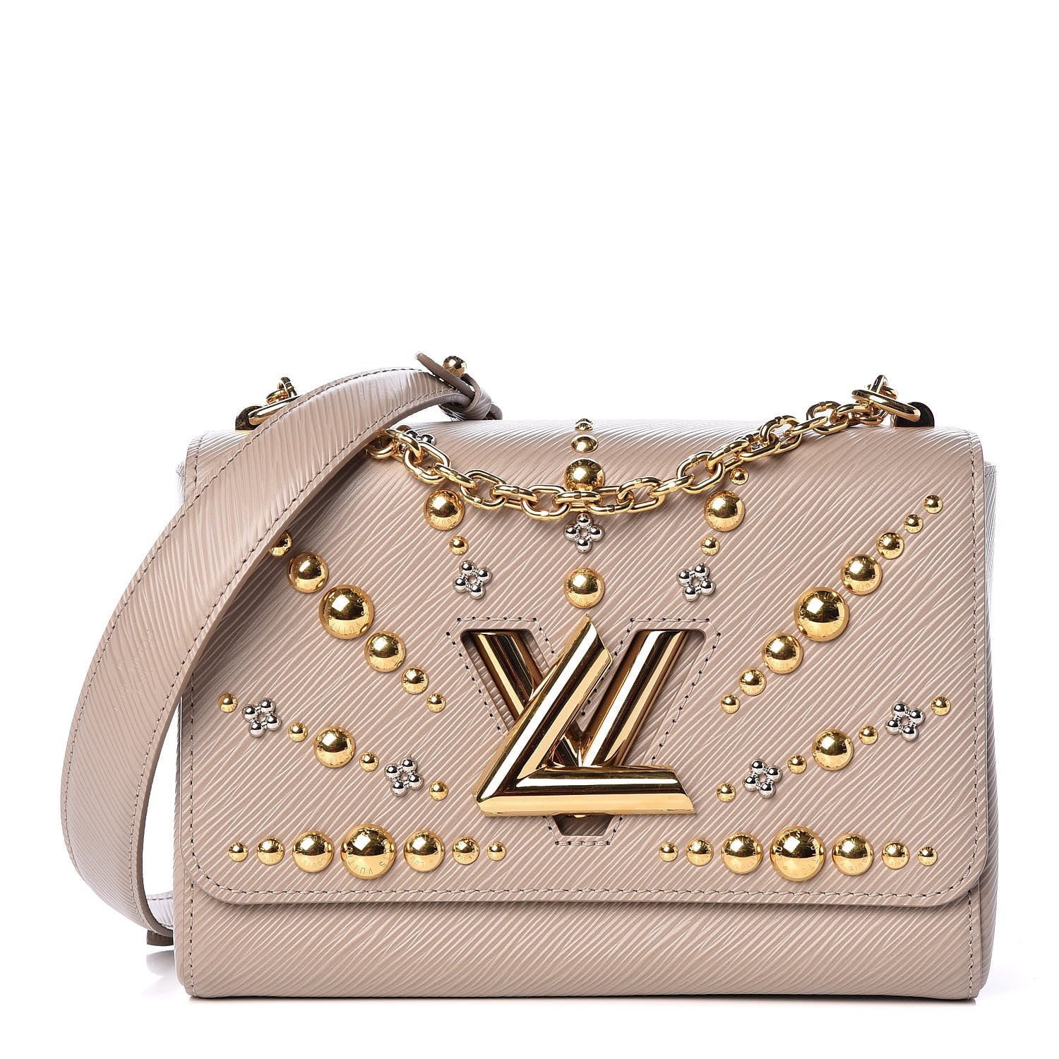 Louis Vuitton Epi Studded Sol Twist Shoulder Bag MM Galet 1 of 10