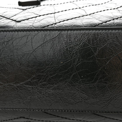 Saint Laurent Crinkled Calfskin Matelasse Monogram Large Niki Shopper Tote Black 11 of 12