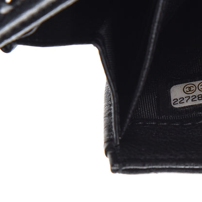 Chanel Calfskin Quilted Boy Chain Around Flap Wallet Black 8 of 8
