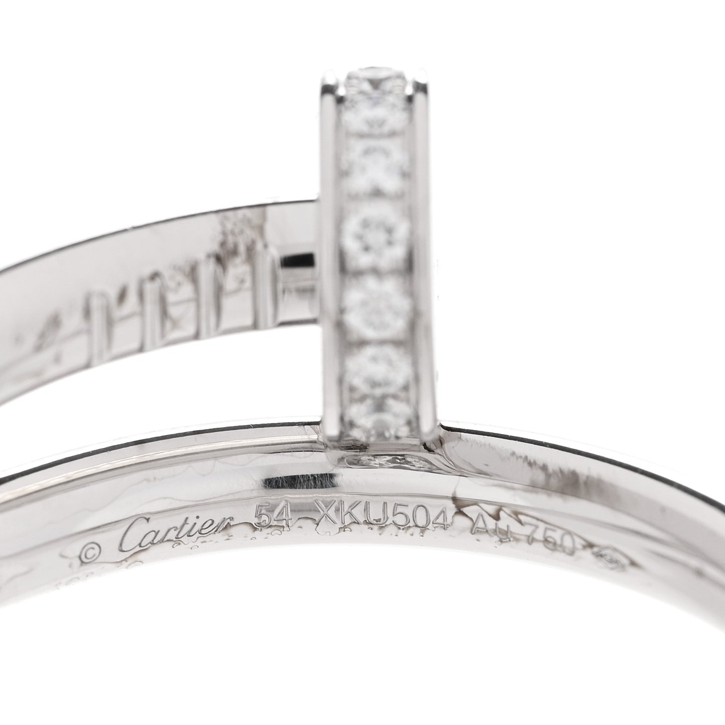 18K White Gold Diamond Juste Un Clou Ring 54 7