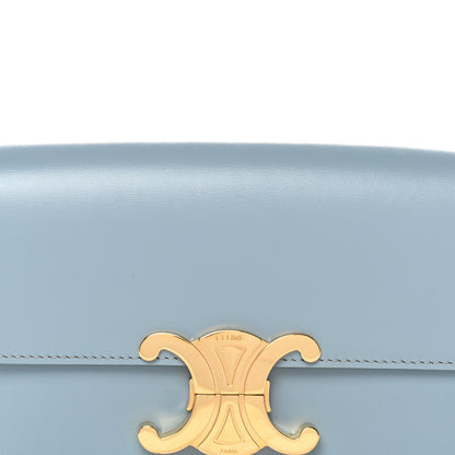 Celine Shiny Calfskin Triomphe Shoulder Bag California Blue 8 of 10