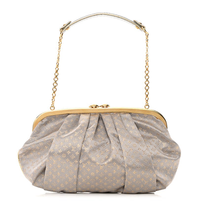 Louis Vuitton Satin Monogram Aumoniere Clutch Silver 1 of 12