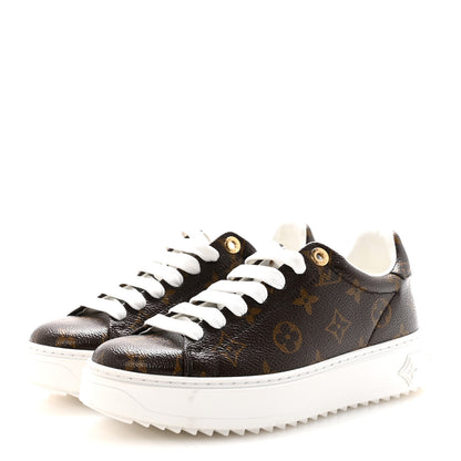 Louis Vuitton Monogram Epi Time Out Sneakers 39.5 Black White 37 4 of 9