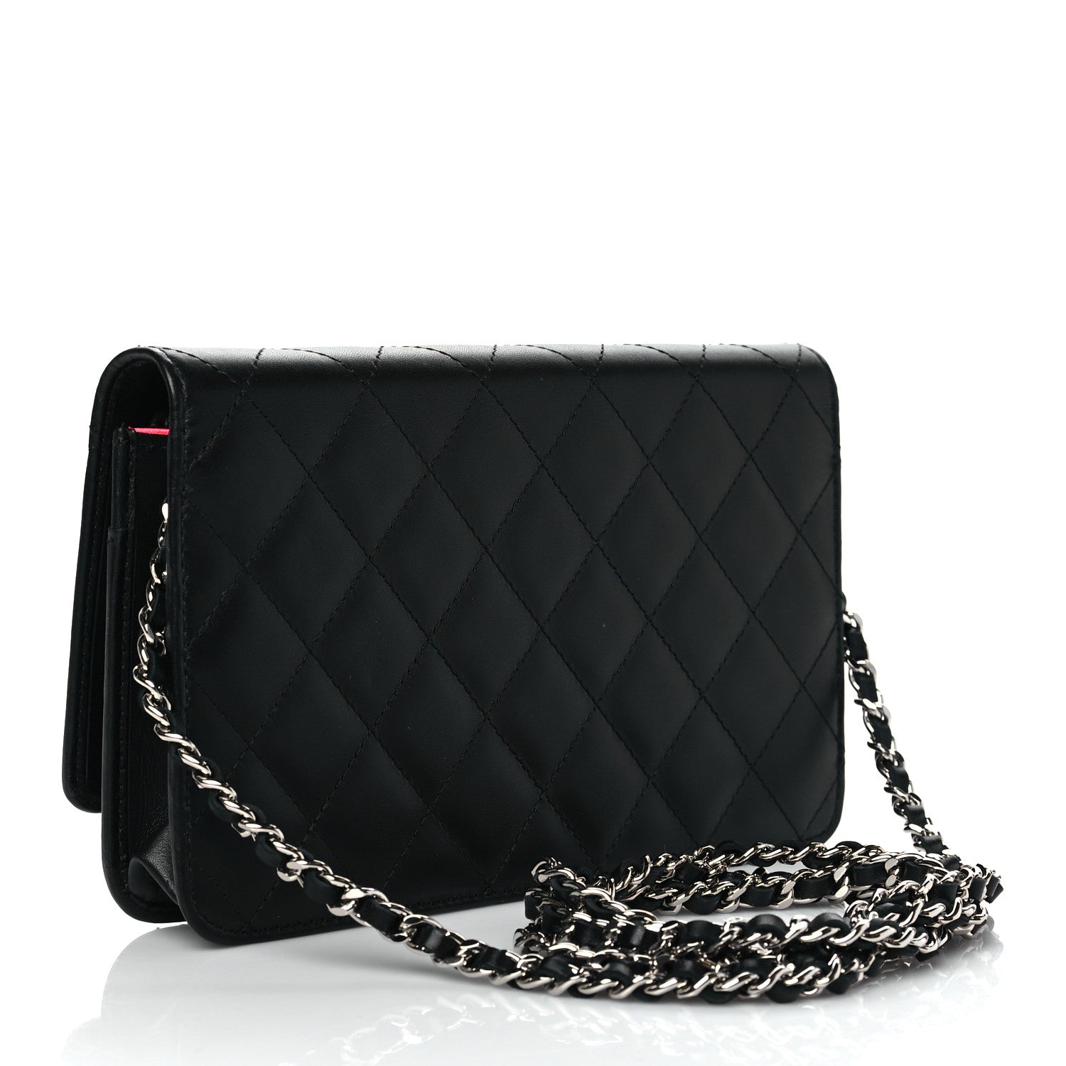 Chanel Calfskin Quilted Cambon Wallet On Chain WOC Black 3 of 12