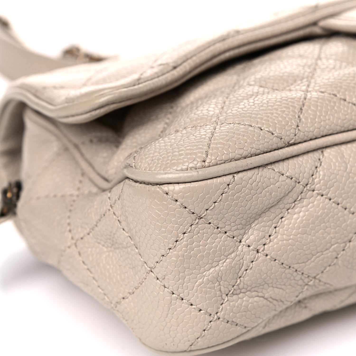 Chanel Crumpled Grained Calfskin Quilted Small Shiva Flap Beige 8 of 15