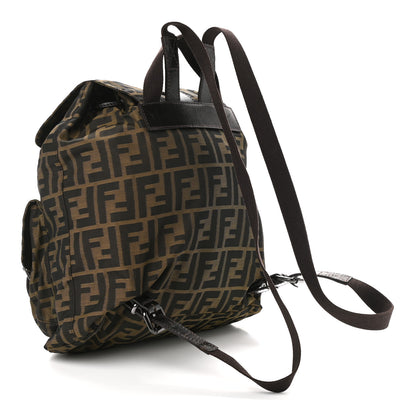 Fendi Zucca Drawstring Flap Backpack Tobacco 3 of 9