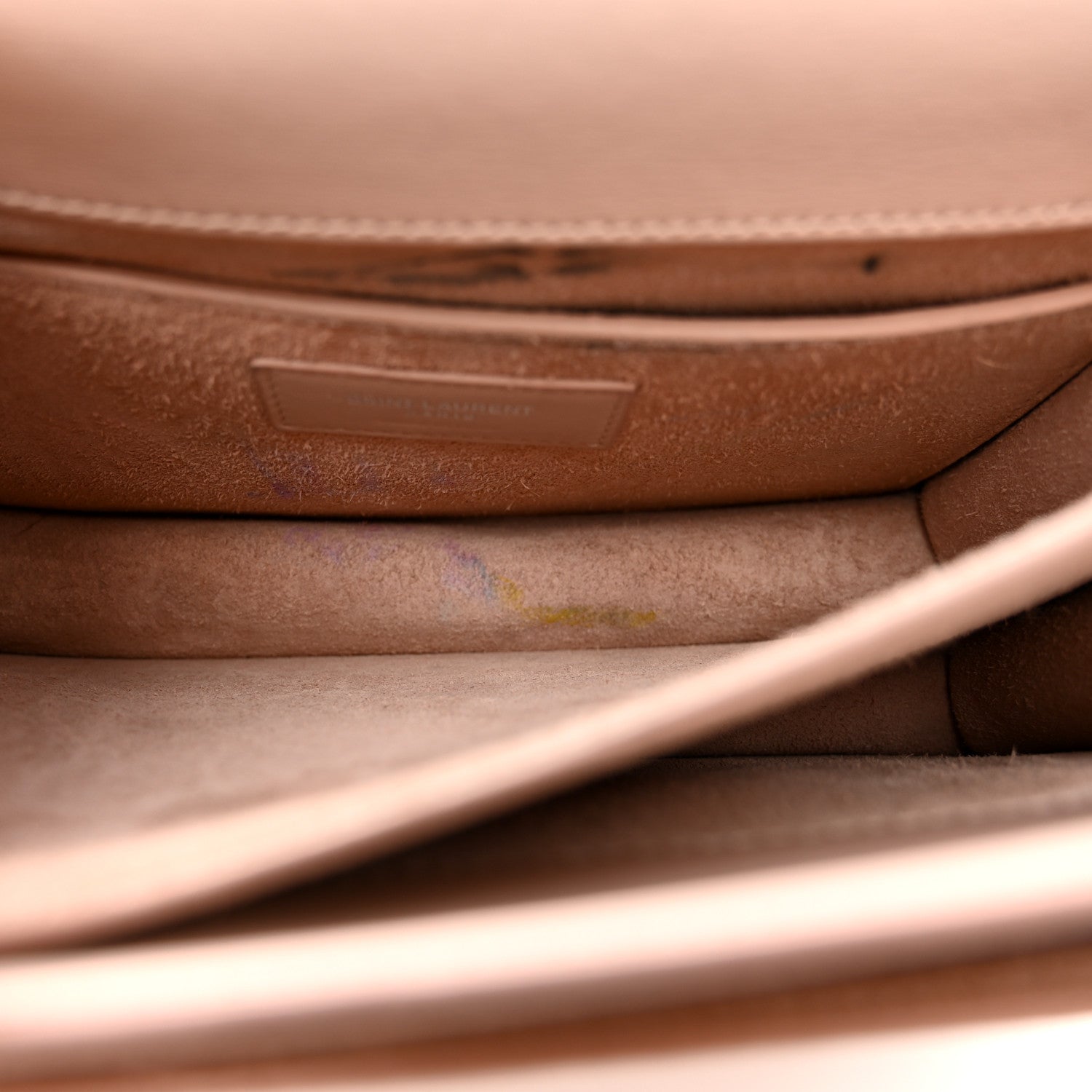 Saint Laurent Calfskin Medium Monogram Sunset Marble Pink 11 of 19