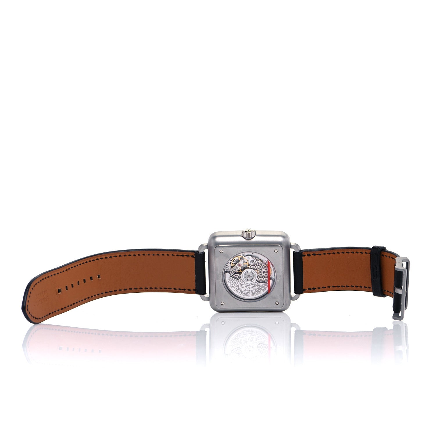 Hermes Stainless Steel Barenia 38mm Carre H Automatic Watch Noir 6 of 7