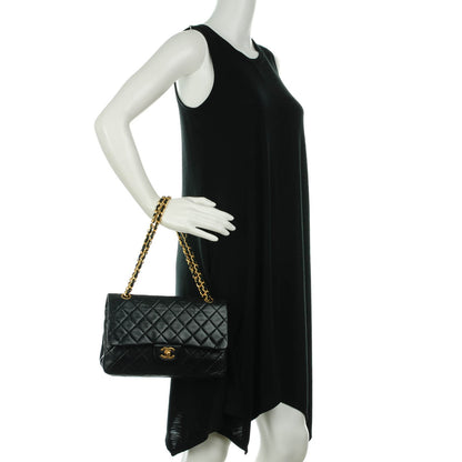 Chanel Lambskin Quilted Medium Double Flap Black 2 of 8