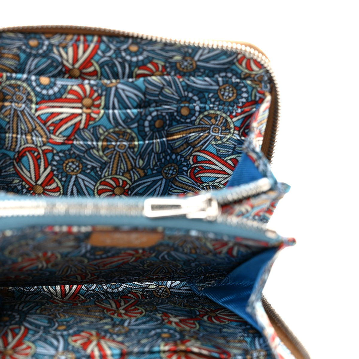 Hermes Epsom Silk'In Compact Wallet Biscuit Bleu Jean Capucine 5 of 9