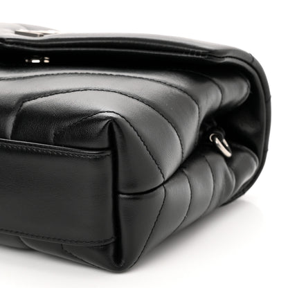 Saint Laurent Calfskin Y Quilted Monogram Toy Loulou Crossbody Bag Black 11 of 12