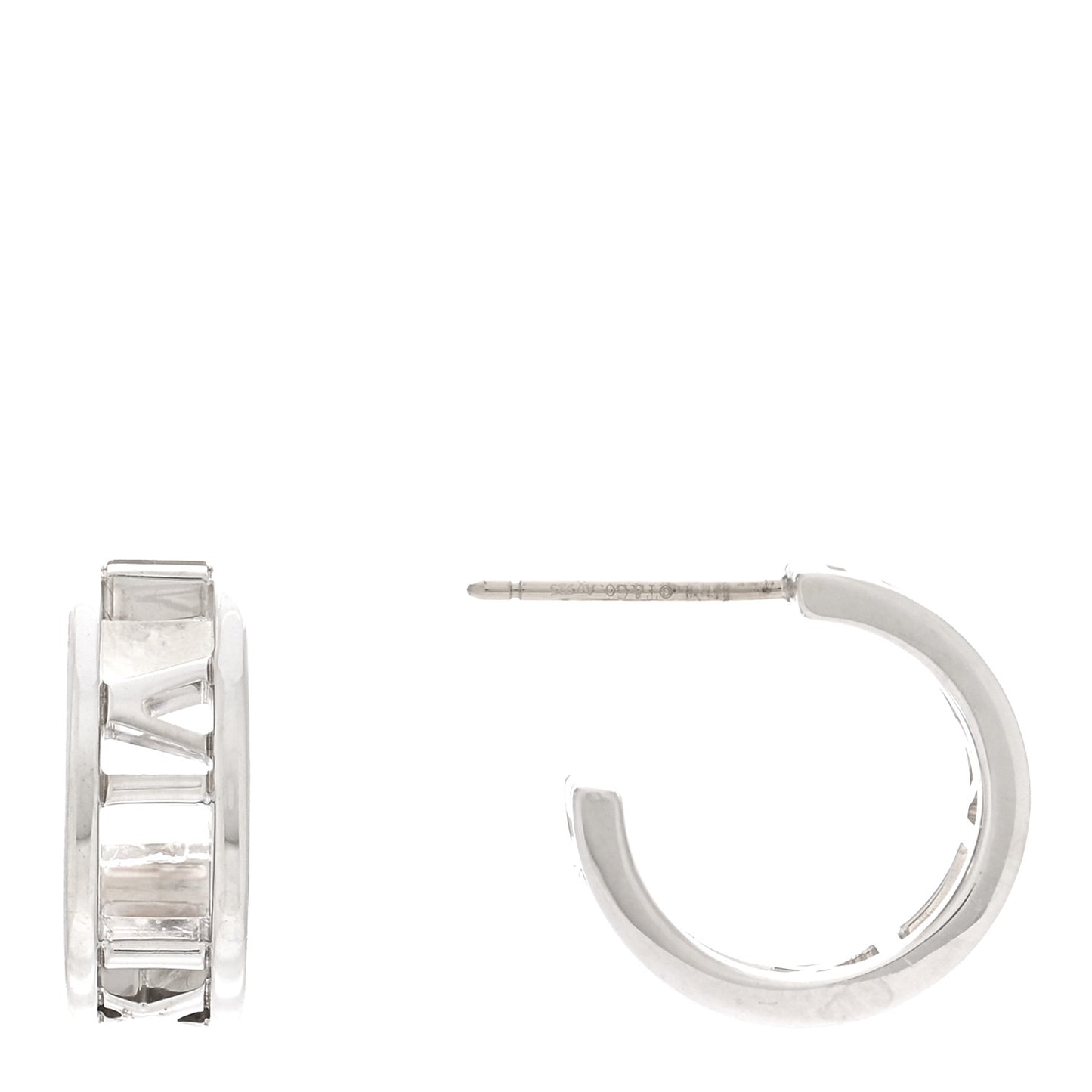 Sterling Silver Small Atlas Open Hoop Earrings
