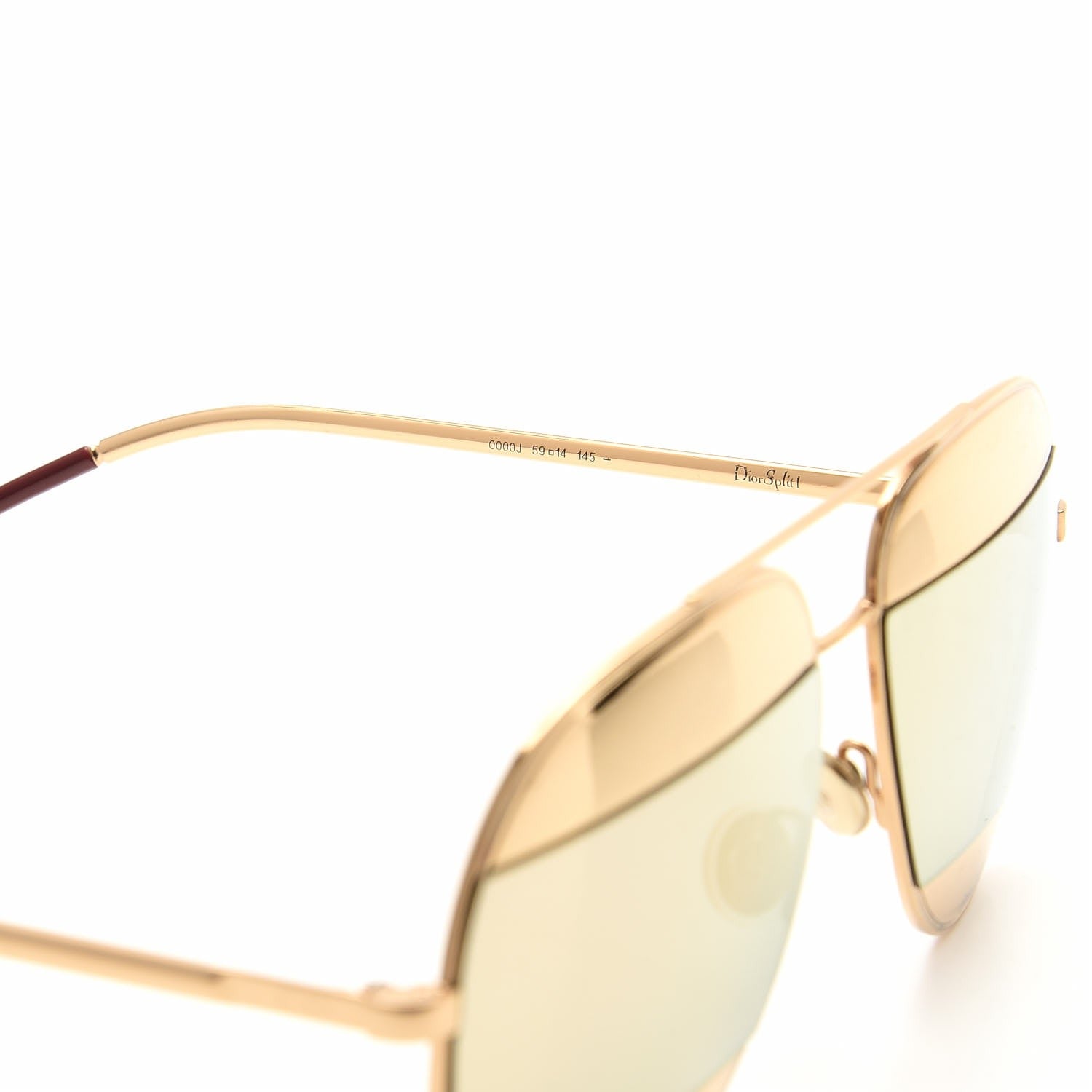 Christian Dior Split 1 Aviator Sunglasses Gold 7 of 9