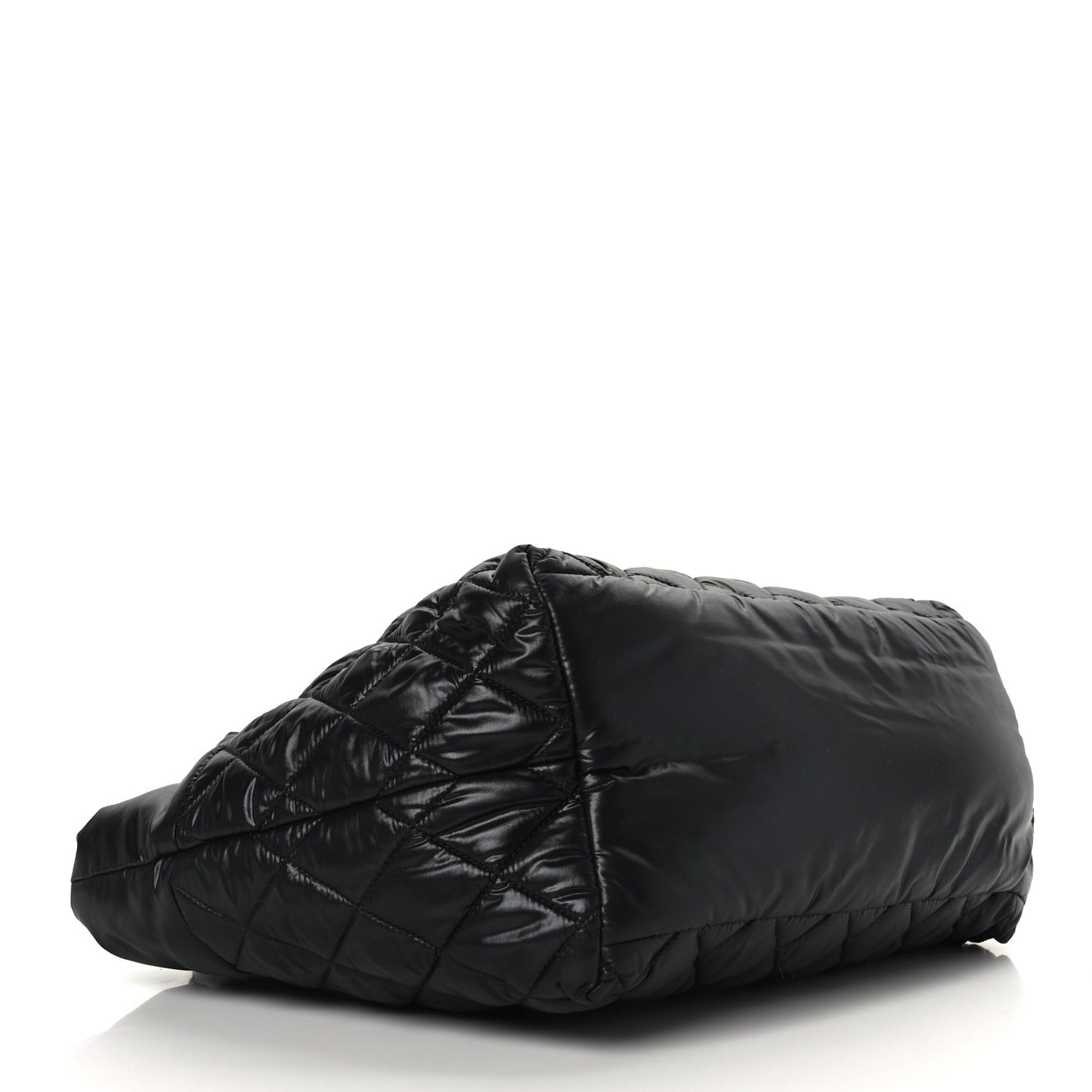 Nylon Quilted Small Coco Cocoon Tote Black
