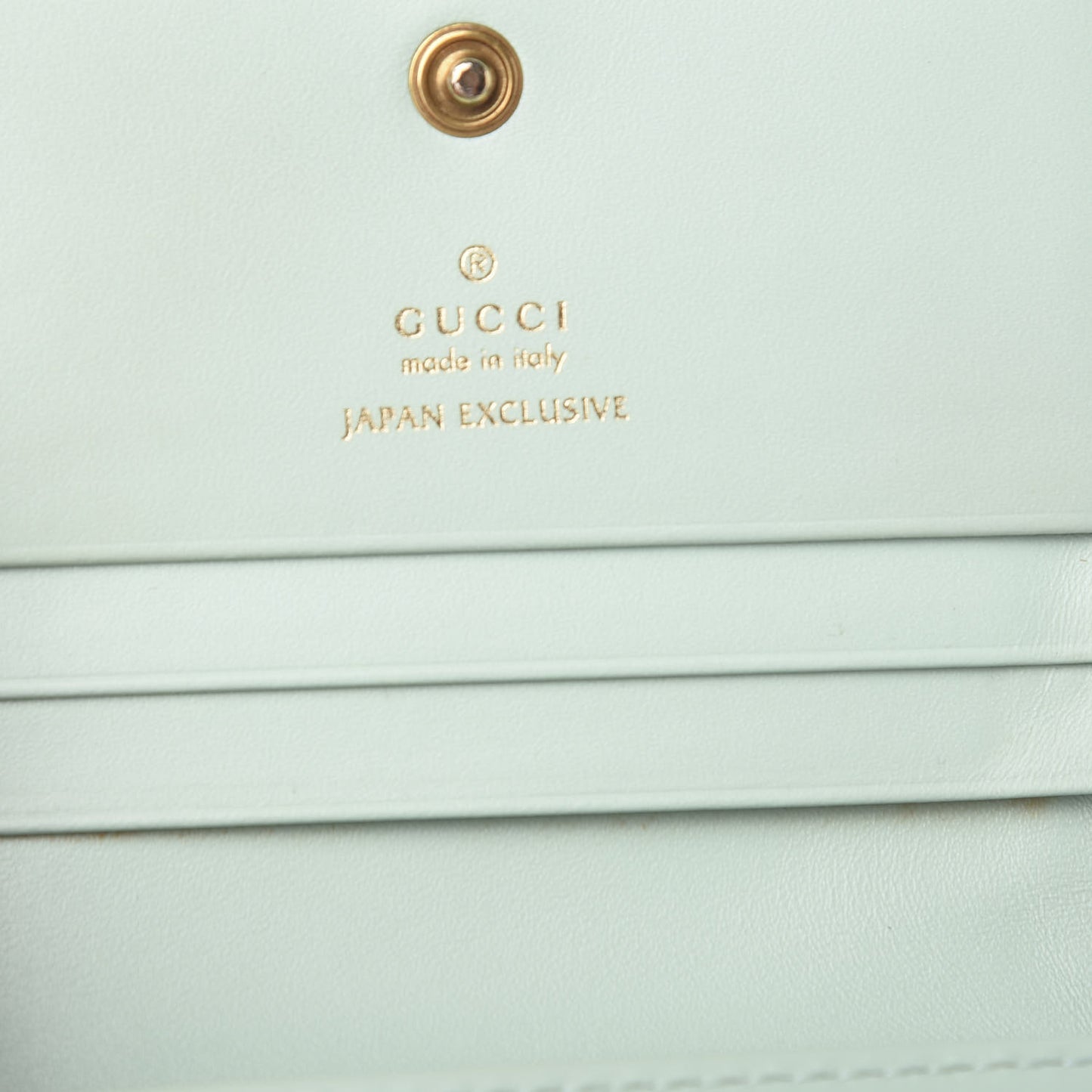 Guccissima Signature Crystal Cat Card Case Wallet Mint