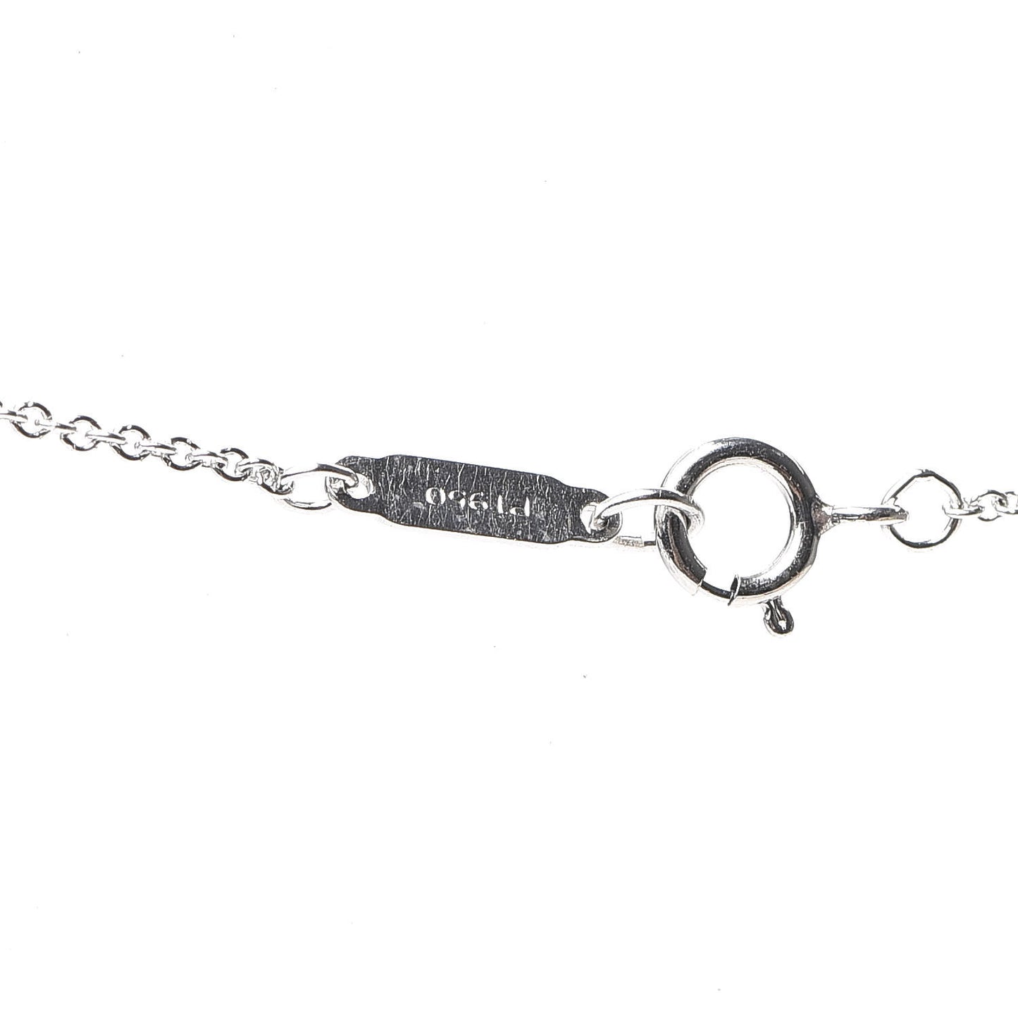 Platinum Diamond Small Open Circle Pendant Necklace