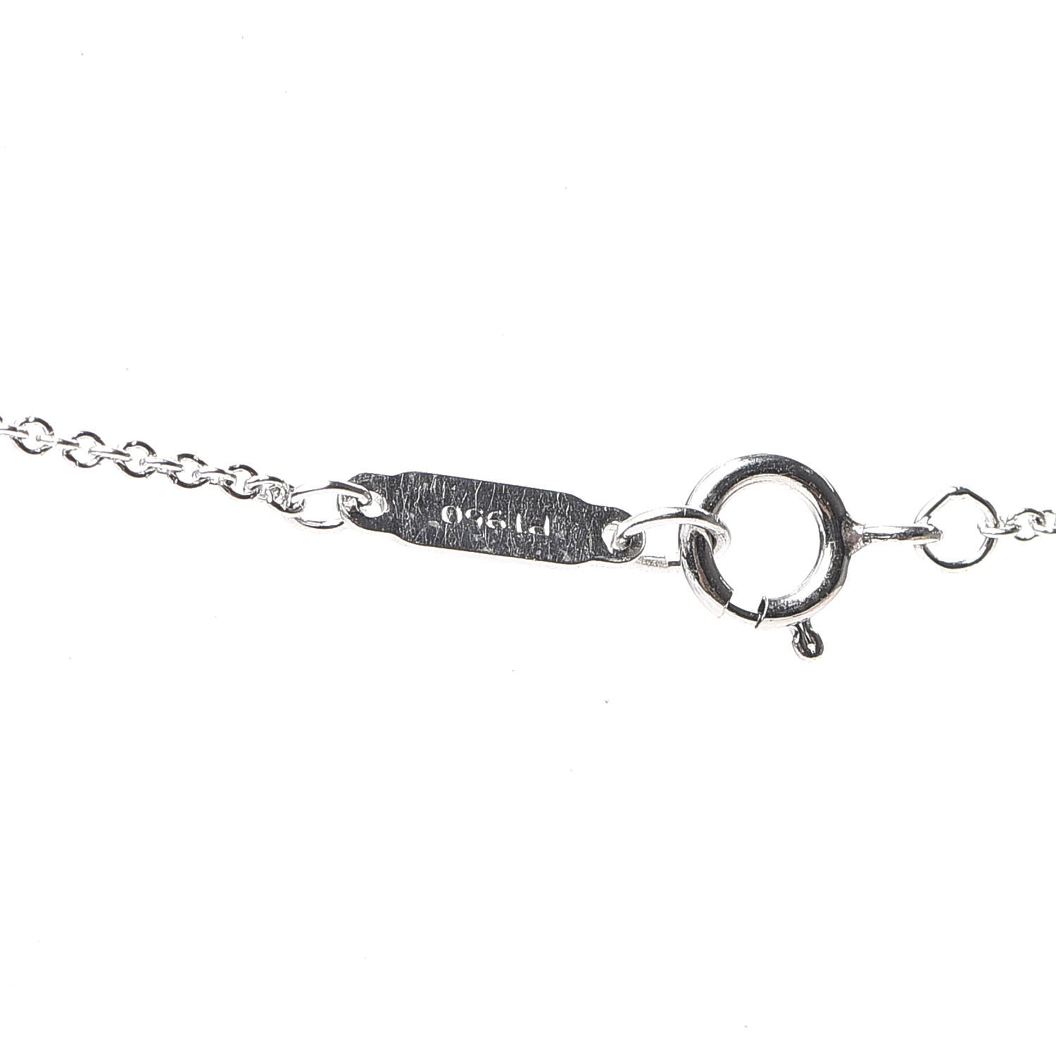 Tiffany Platinum Diamond Small Open Circle Pendant Necklace 3 of 4