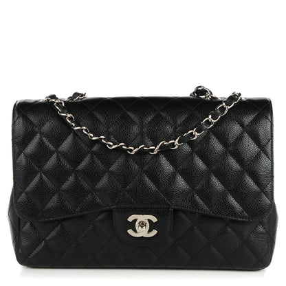 Chanel Caviar Quilted Jumbo Single Flap Black 1 of 8