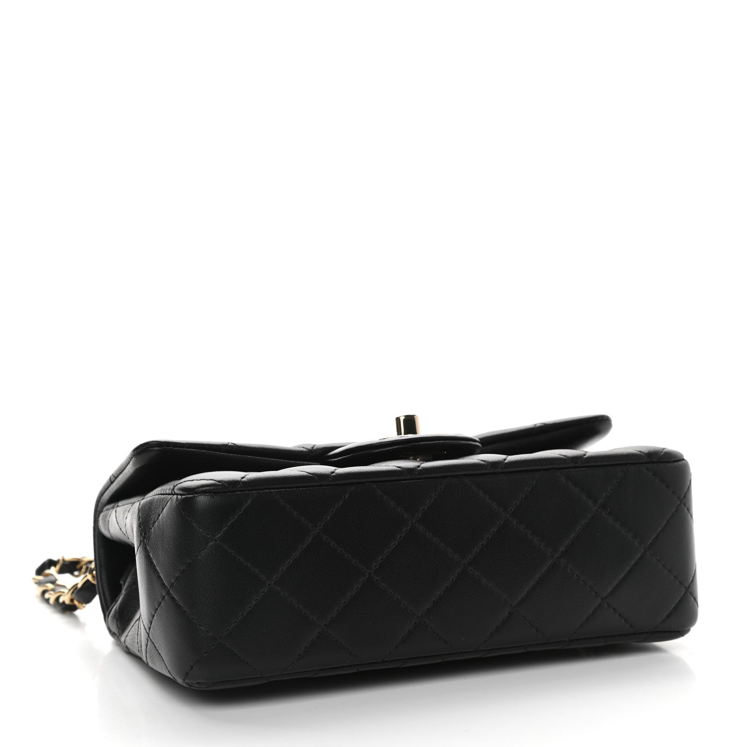 Chanel Lambskin Quilted Mini Rectangular Flap Black 4 of 11