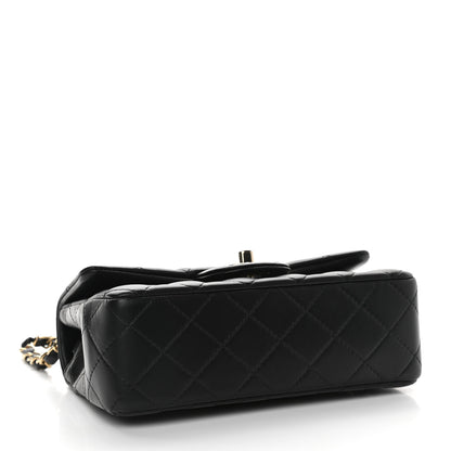 Chanel Lambskin Quilted Mini Rectangular Flap Black 4 of 11