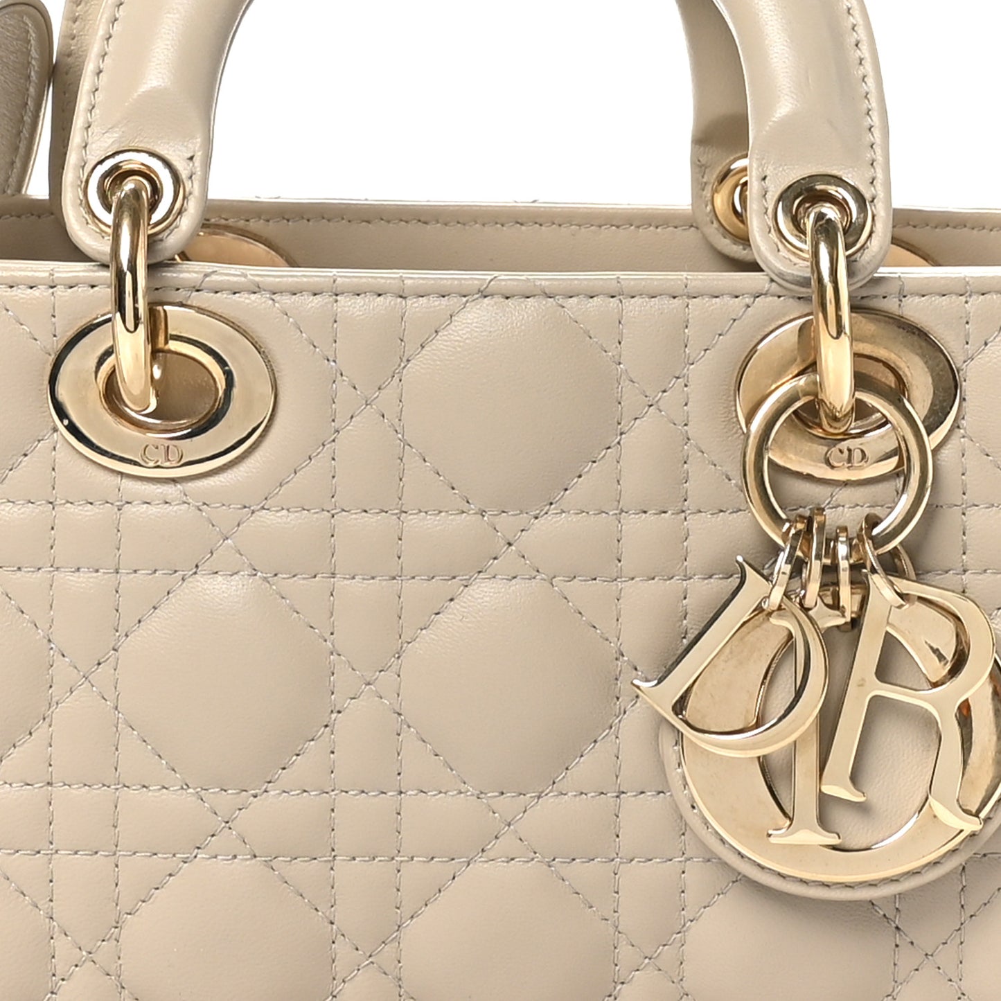 Lambskin Cannage Medium Lady D-Joy Sable