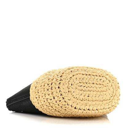 Stella McCartney Shaggy Deer Raffia Mini Shoulder Bag Black 3 of 8