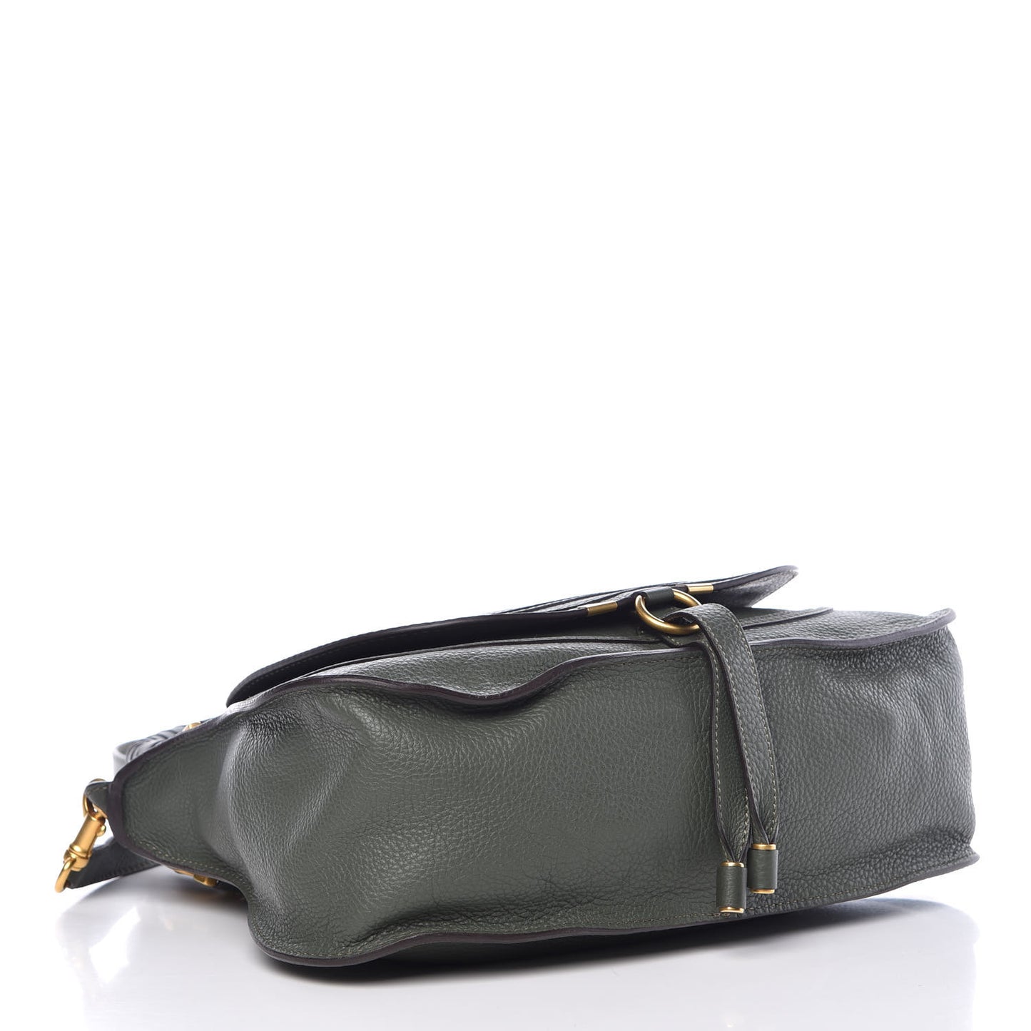 Calfskin Medium Marcie Satchel Midnight Green
