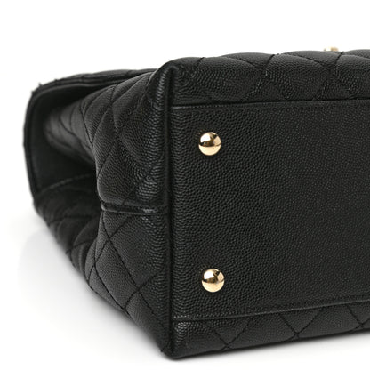Chanel Caviar Quilted Medium Coco Handle Flap Black 9 of 11