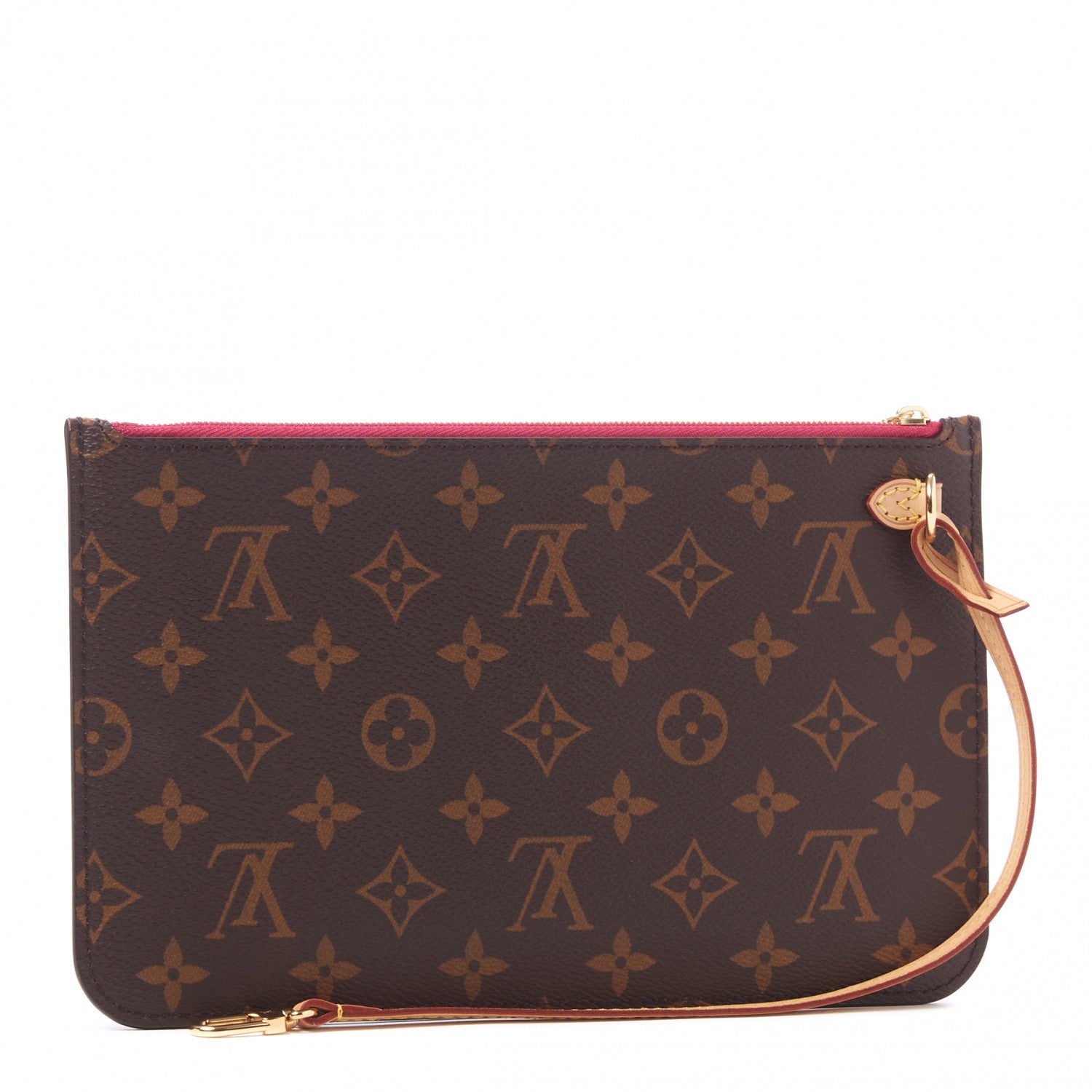 Louis Vuitton Monogram Neverfull MM GM Pochette Fuchsia 2 of 7