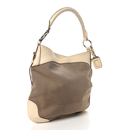 Prada Jacquard Logo Shoulder Bag Corda Cera 3 of 10