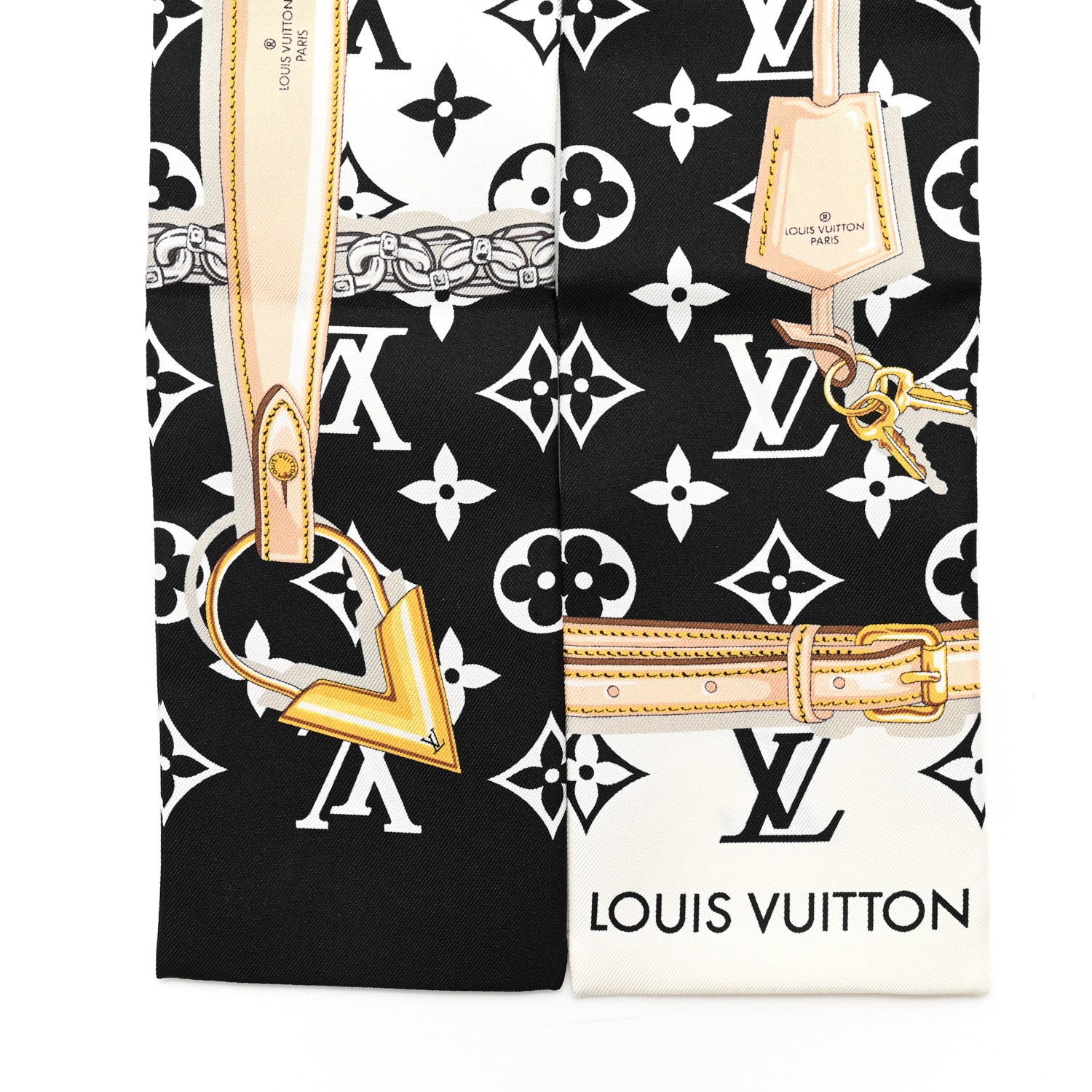 Louis Vuitton Silk Monogram Confidential Bandeau Black 2 of 3