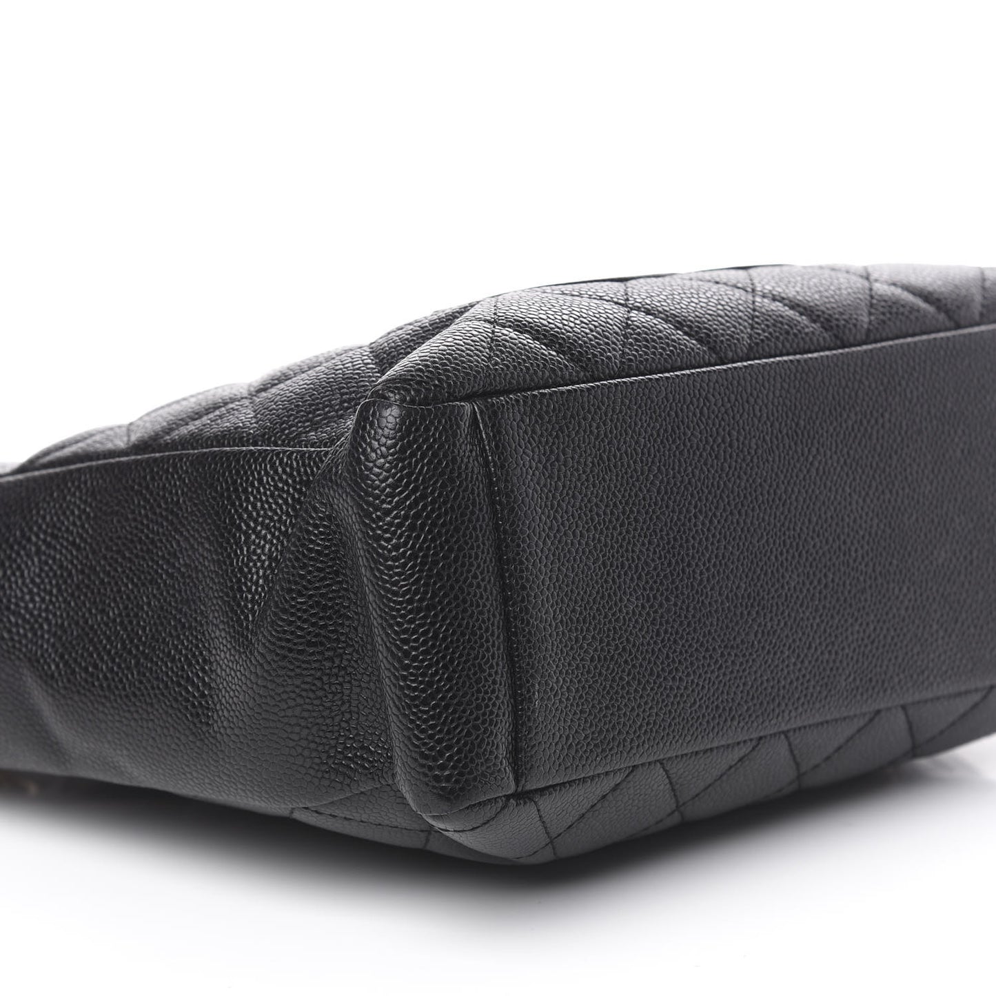 Caviar Quilted Petit Shopping Tote PST Black