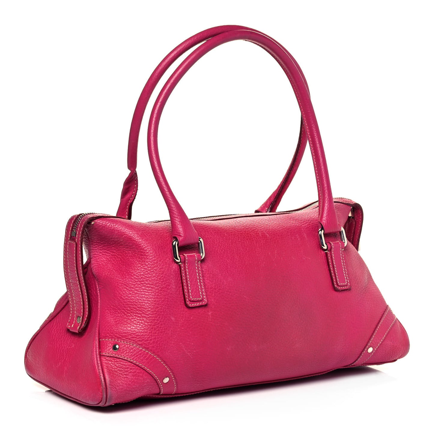 Grainy Calfskin Shoulder Bag Pink