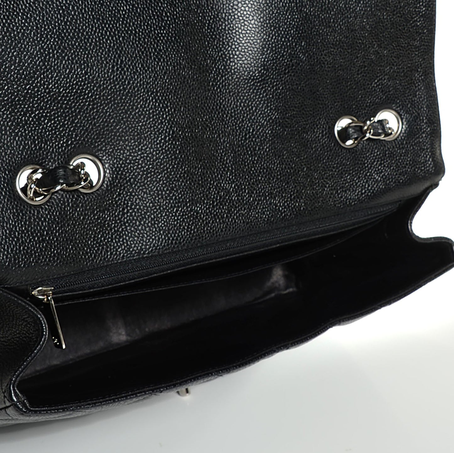 Caviar Quilted Jumbo Single Flap Black