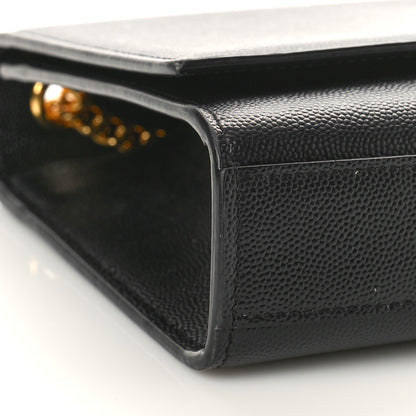 Saint Laurent Grain De Poudre Medium Classic Monogram Kate Satchel Black 7 of 8