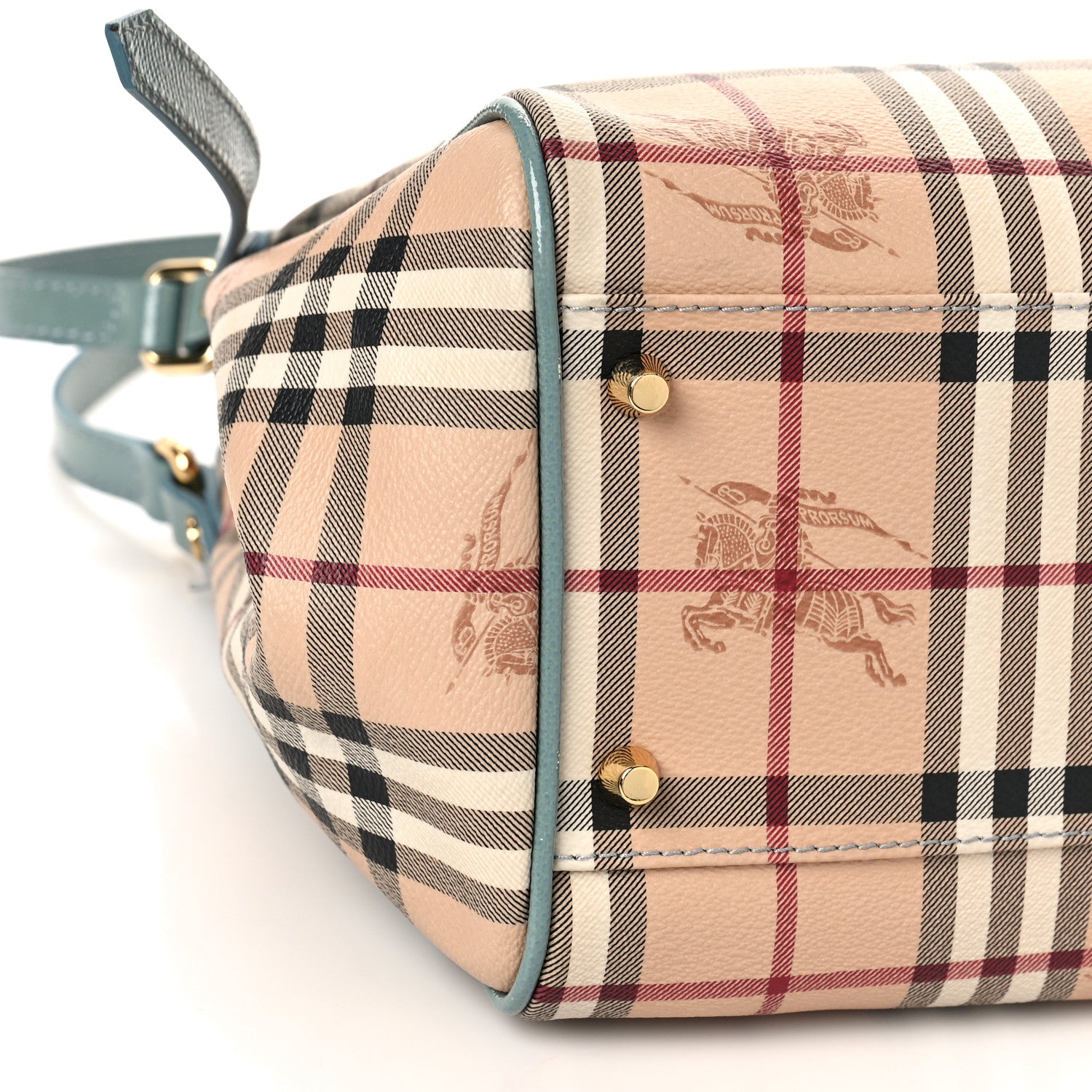 Burberry Haymarket Check Small Canterbury Tote Eucalyptus Grey 7 of 10