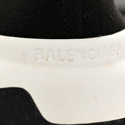 Balenciaga Neoprene Knit Womens Speed Sneakers 37 Black White 14 of 16