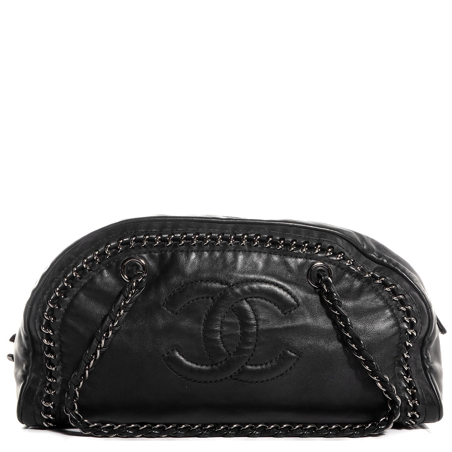 Chanel Smooth Calfskin Luxe Ligne Medium Bowler Black 1 of 7